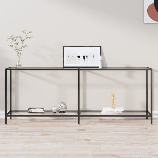 Console Table Transparent 200x35x75.5 cm Tempered Glass