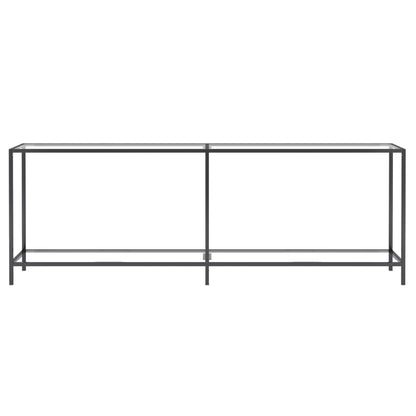 Console Table Transparent 220x35x75.5 cm Tempered Glass