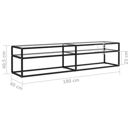 TV Cabinet Transparent 180x40x40.5 cm Tempered Glass