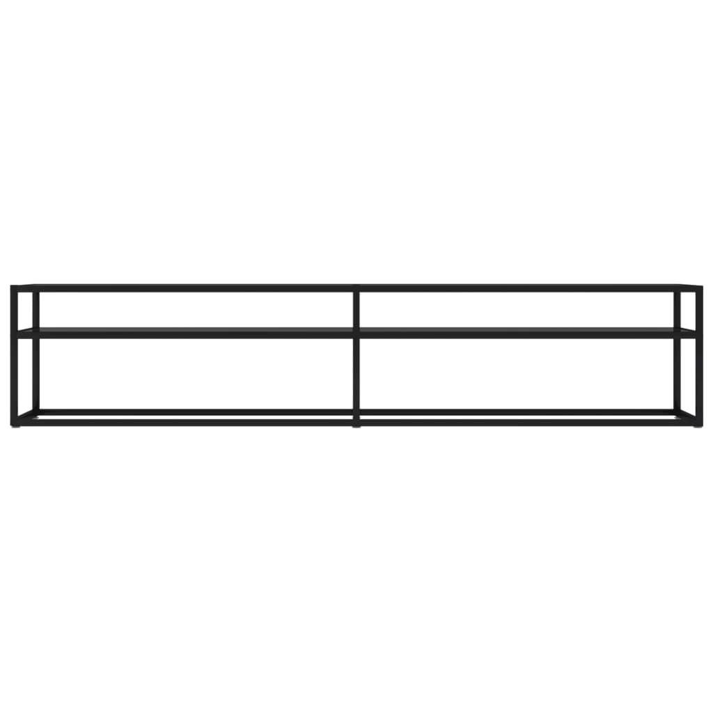 TV Cabinet Black 200x40x40.5 cm Tempered Glass