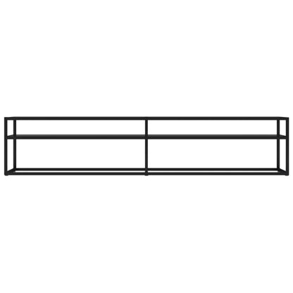 TV Cabinet Black 200x40x40.5 cm Tempered Glass