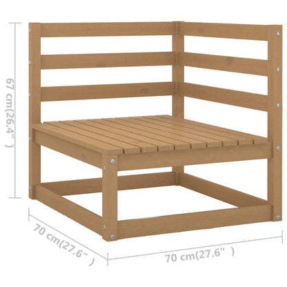 6 Piece Garden Lounge Set Honey Brown Solid Wood Pine