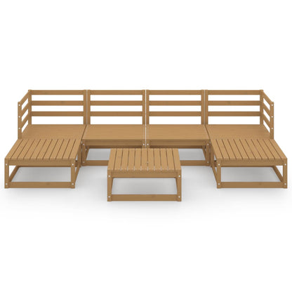 7 Piece Garden Lounge Set Solid Pinewood