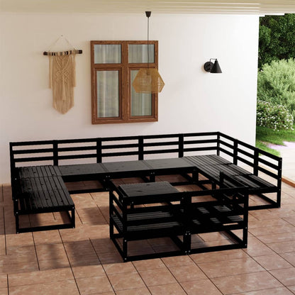 12 Piece Garden Lounge Set Solid Pinewood