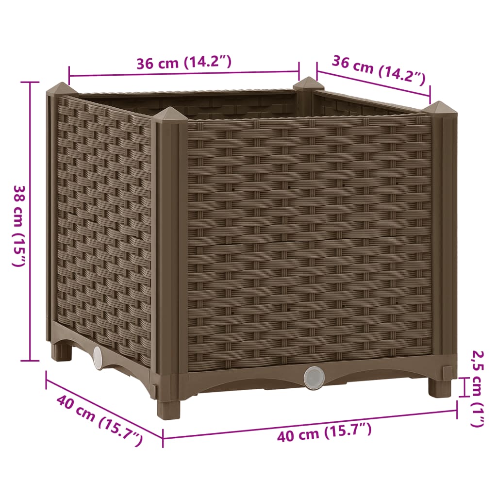 Raised Bed 40x40x38 cm Polypropylene