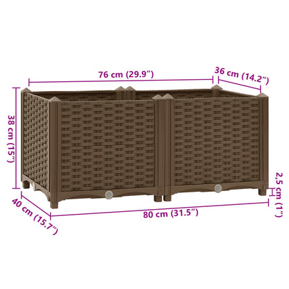 Raised Bed 80x40x38 cm Polypropylene