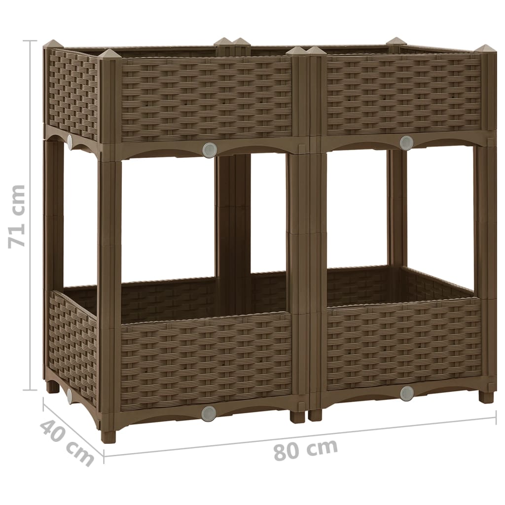 Raised Bed 80x40x71 cm Polypropylene