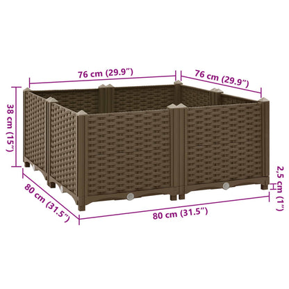 Raised Bed 80x80x38 cm Polypropylene