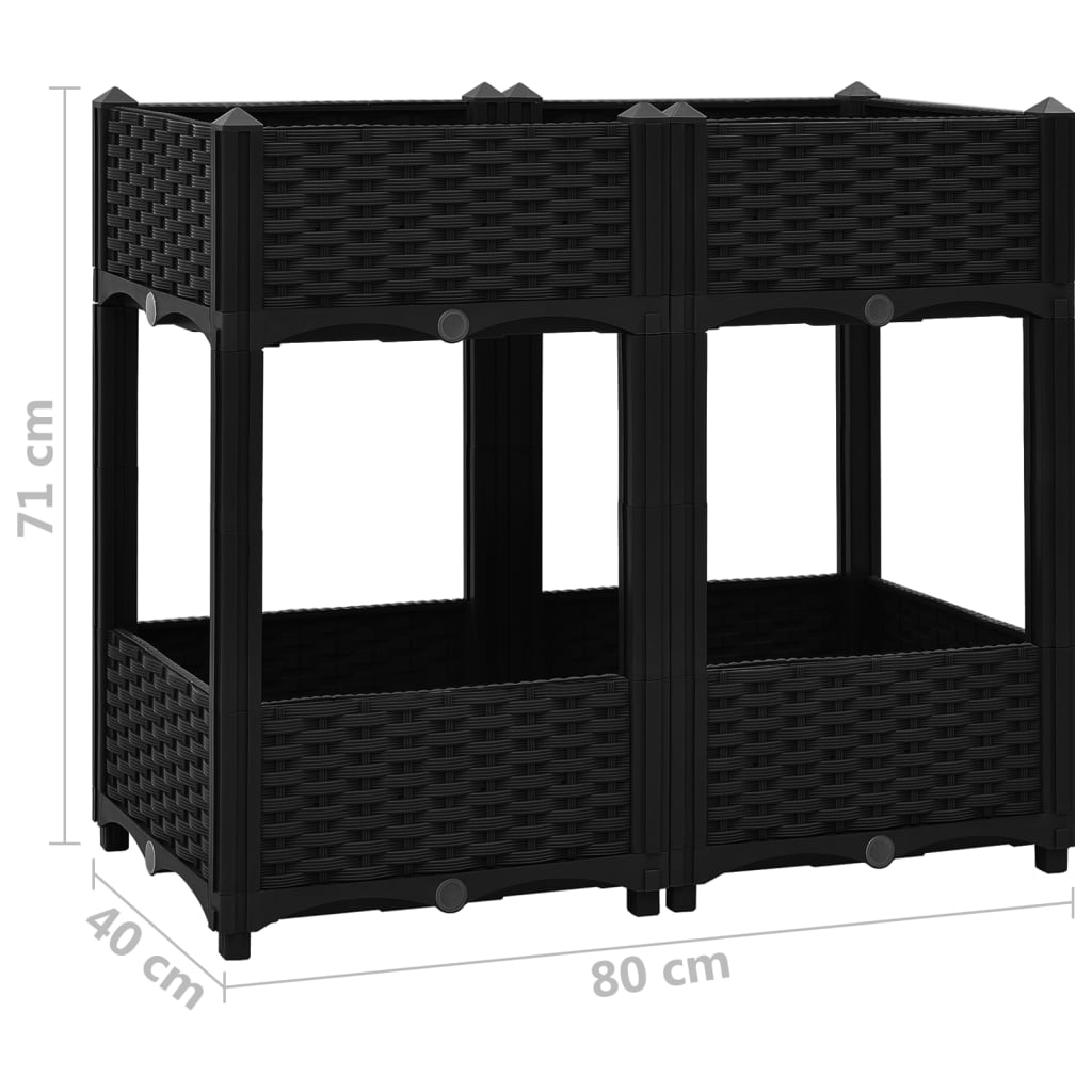 Raised Bed 80x40x71 cm Polypropylene