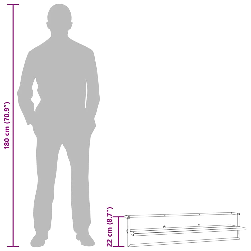 Towel Rack Black 95x25x22 cm Iron