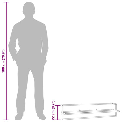 Towel Rack Black 95x25x22 cm Iron