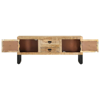 TV Cabinet 110x30x45 cm Rough Mango Wood