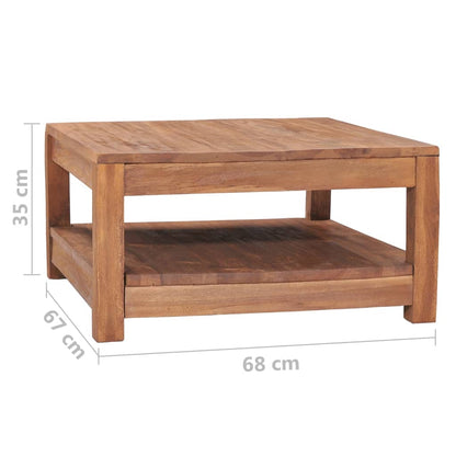 Coffee Table 68x67x35 cm Solid Teak Wood