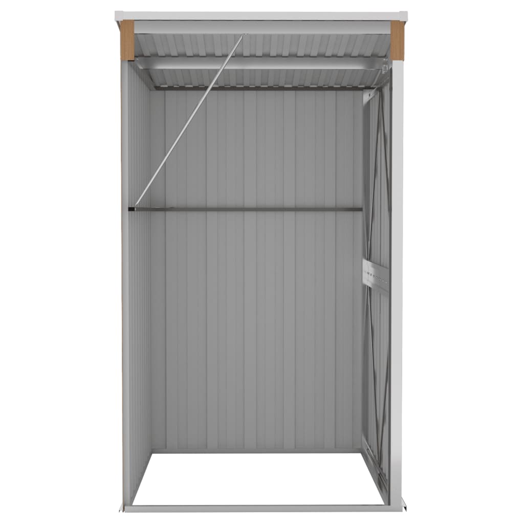 Wall-mounted Garden Shed Brown 118x100x178 cm Galvanised Steel