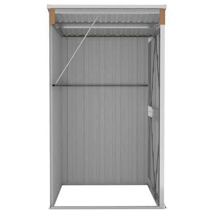 Wall-mounted Garden Shed Brown 118x100x178 cm Galvanised Steel