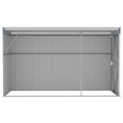 Wall-mounted Garden Shed Grey 118x288x178 cm Galvanised Steel