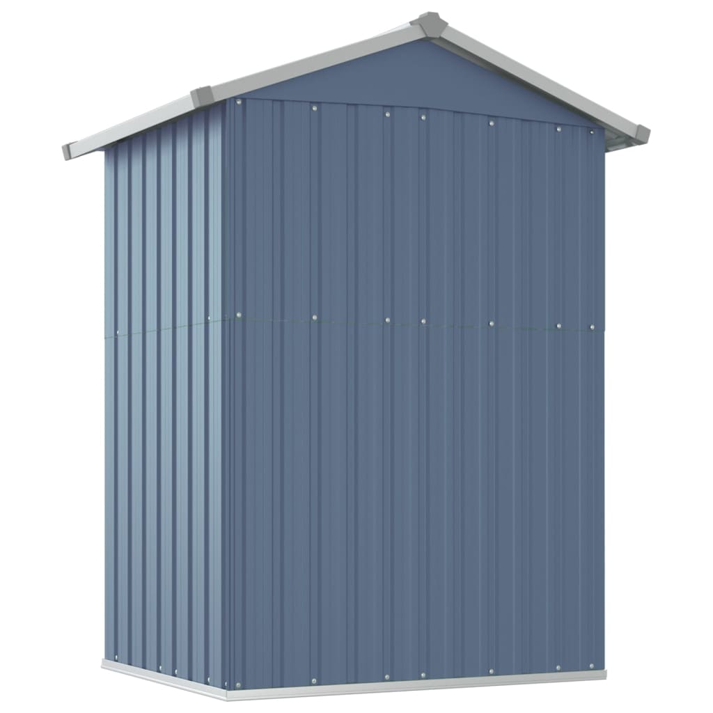 Garden Shed Grey 126x97.5x177 cm Galvanised Steel