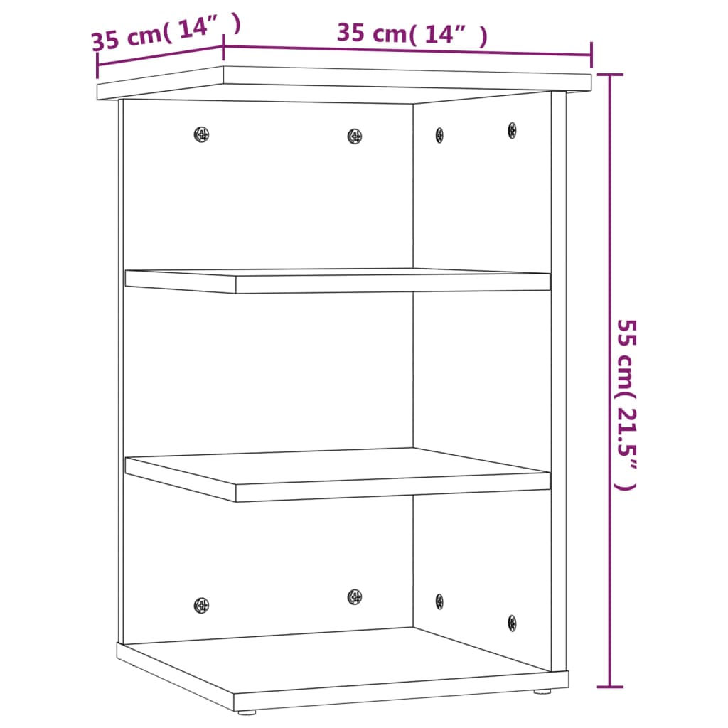 Side Cabinet Sonoma Oak 35x35x55 cm Engineered Wood