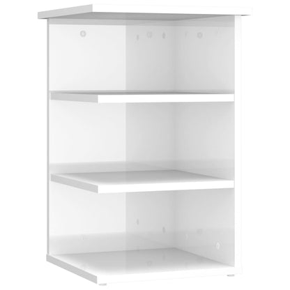 Side Cabinet High Gloss White 35x35x55 cm Engineered Wood