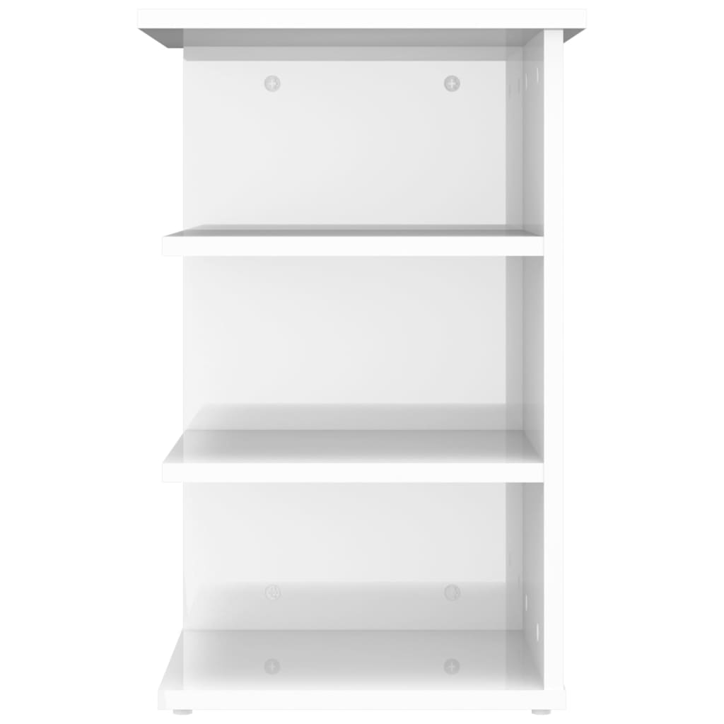 Side Cabinet High Gloss White 35x35x55 cm Engineered Wood