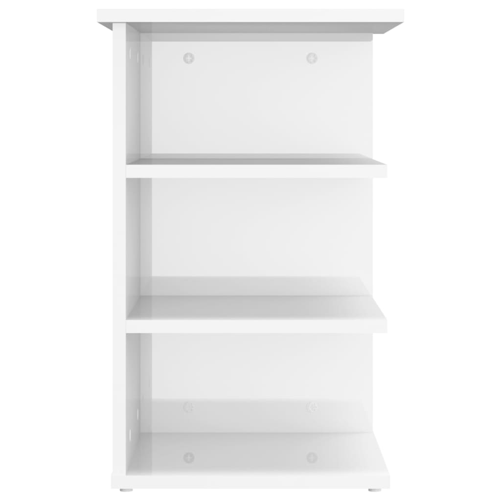 Side Cabinet High Gloss White 35x35x55 cm Engineered Wood