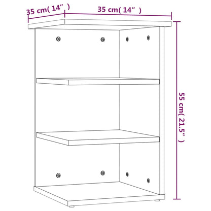 Side Cabinet High Gloss White 35x35x55 cm Engineered Wood