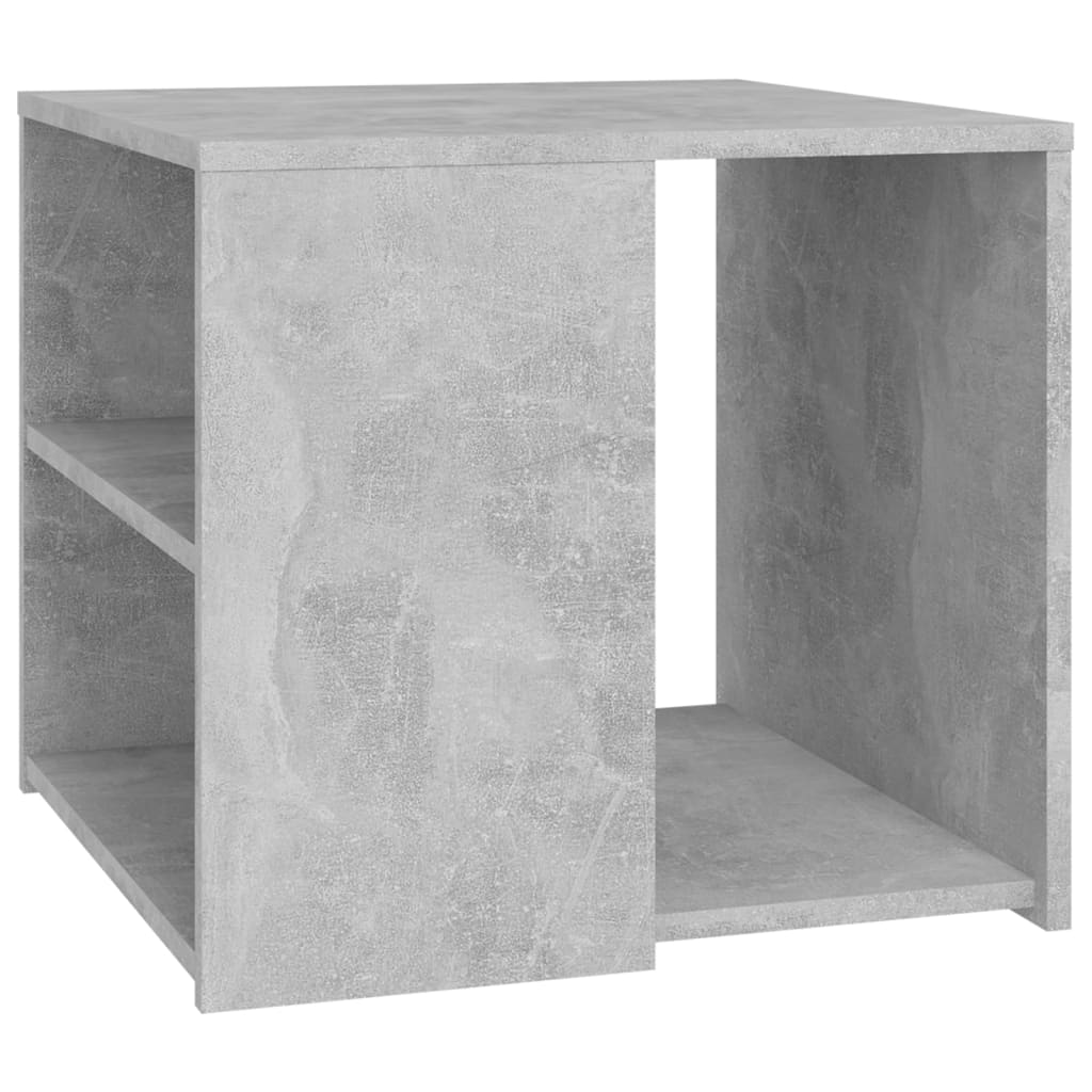 Side Table Concrete Grey 50x50x45 cm Engineered Wood