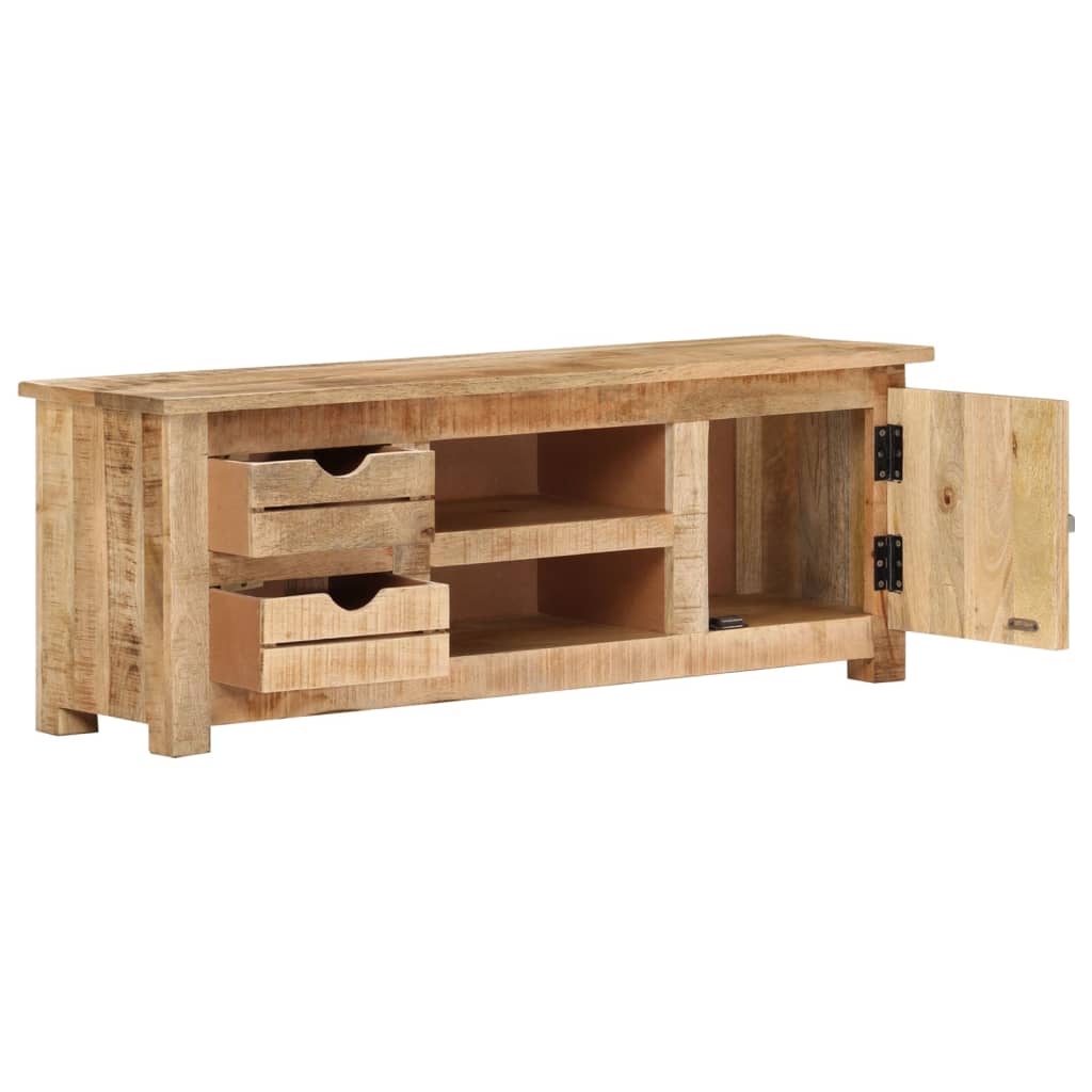 TV Cabinet 110x30x40 cm Rough Mango Wood