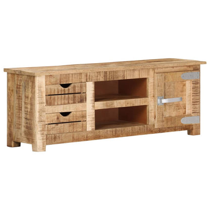 TV Cabinet 110x30x40 cm Rough Mango Wood