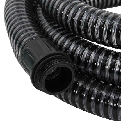 Suction Hose with Brass Connectors Black 1.1" 5 m PVC