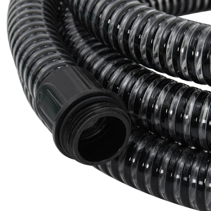 Suction Hose with Brass Connectors Black 1.1" 15 m PVC