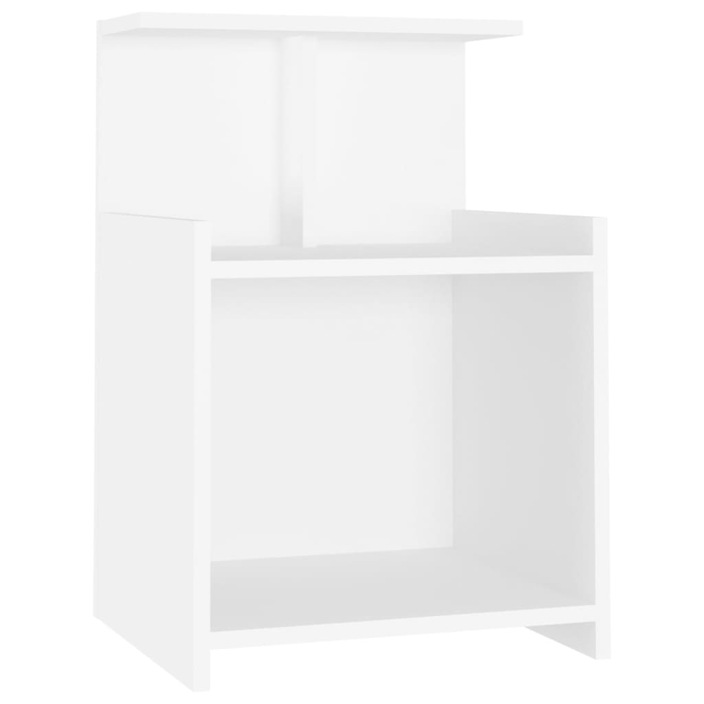 Bed Cabinets 2 pcs White 40x35x60 cm Engineered Wood