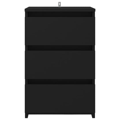 Bed Cabinets 2 pcs Black 40x35x62.5 cm Engineered Wood