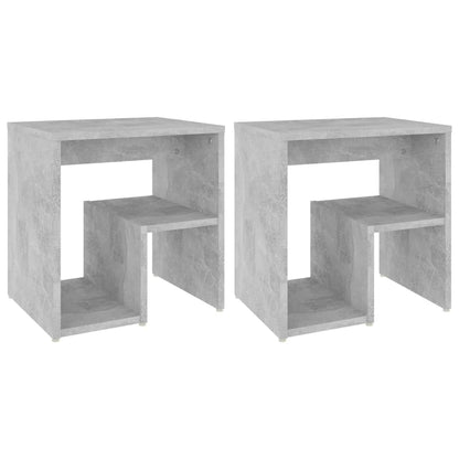 Bed Cabinets 2 pcs Concrete Grey 40x30x40 cm Engineered Wood