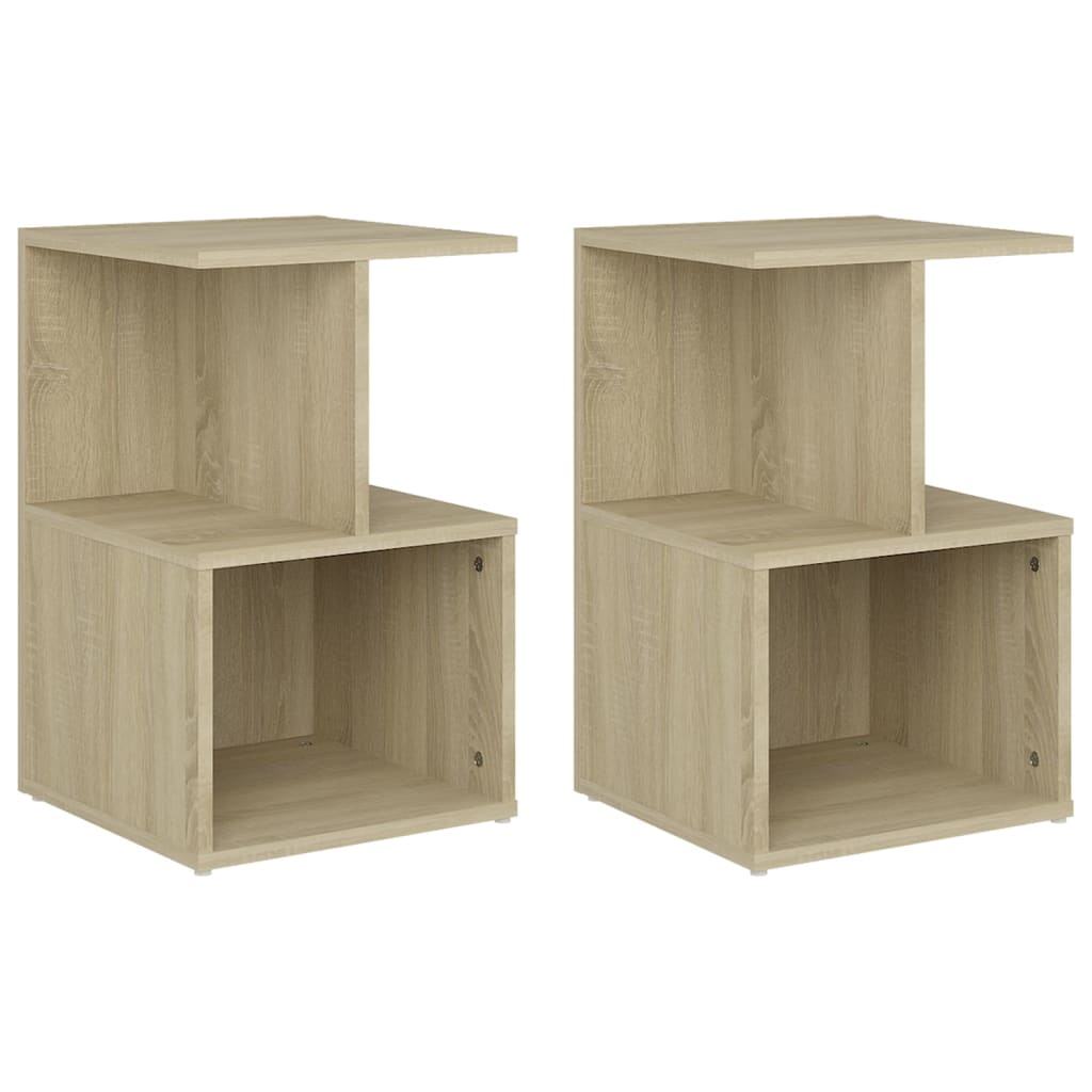 Bedside Cabinets 2 pcs Sonoma Oak 35x35x55 cm Engineered Wood