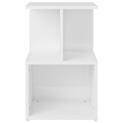 Bedside Cabinet High Gloss White 35x35x55 cm Engineered Wood