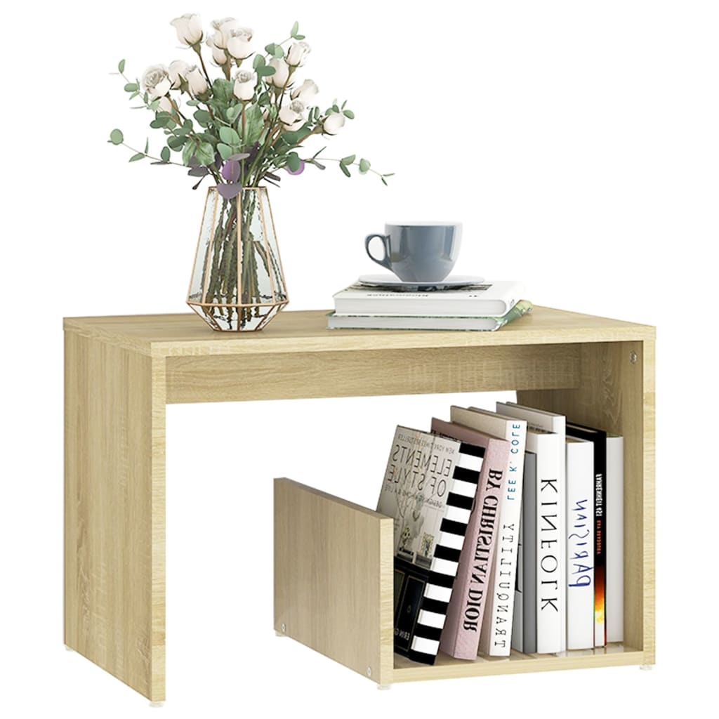 Side Table Sonoma Oak 59x36x38 cm Engineered Wood