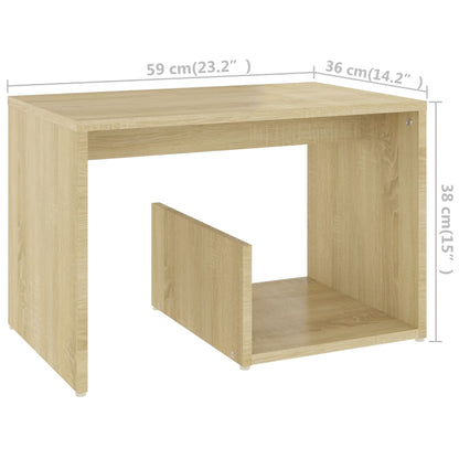 Side Table Sonoma Oak 59x36x38 cm Engineered Wood