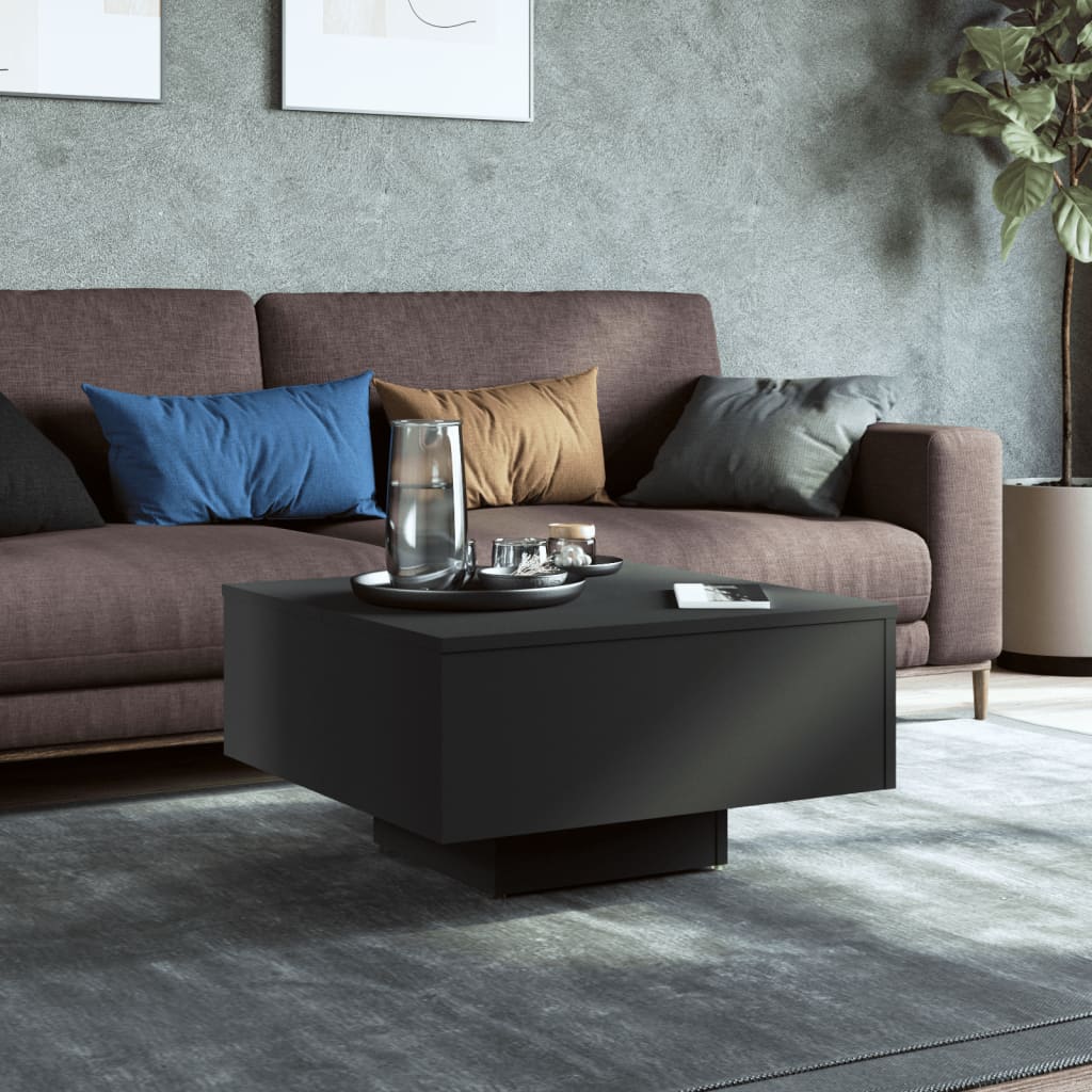 Coffee Table Black 60x60x31.5 cm Engineered Wood