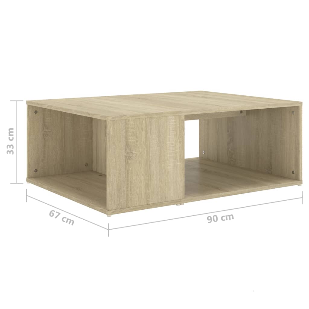 Coffee Table Sonoma Oak 90x67x33 cm Engineered Wood