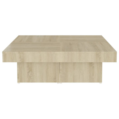 Coffee Table Sonoma Oak 90x90x28 cm Engineered Wood