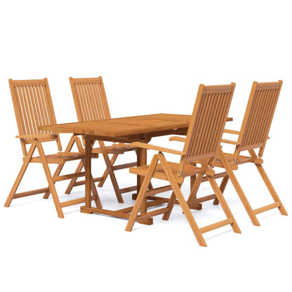 5 Piece Garden Dining Set Solid Wood Acacia