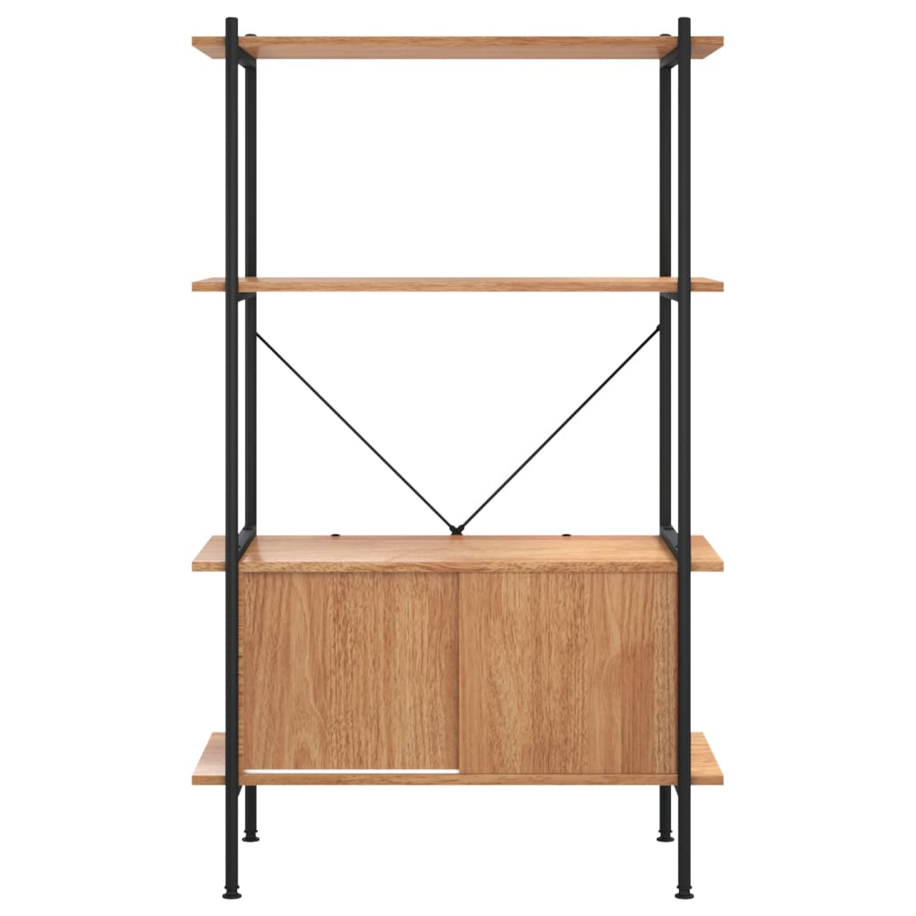 4-Tier Shelving Unit with Cabinet 80x40x130 cm Steel and Engineered Wood