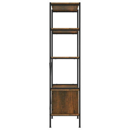 5-Tier Shelving Unit with Cabinet 80x40x163 cm Steel and Engineered Wood
