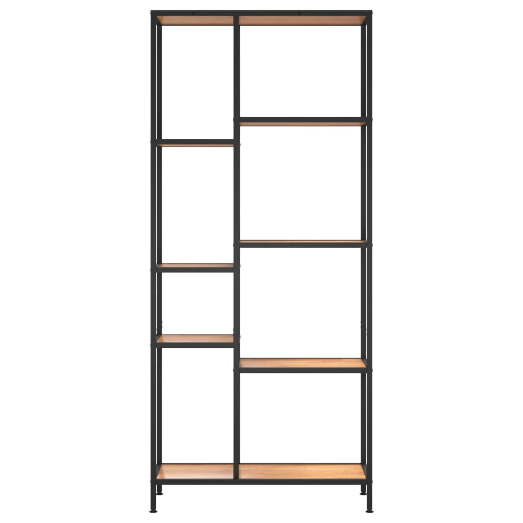 Book Shelf 80x30x180 cm Steel and Engineered Wood