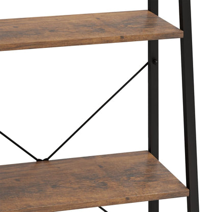 3-Tier Standing Shelf Dark Brown and Black 56x35x108 cm