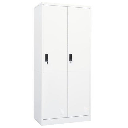 Wardrobe White 80x50x180 cm Steel