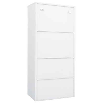 Wardrobe White 80x50x180 cm Steel