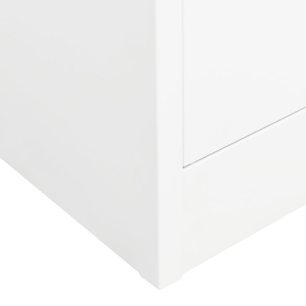 Wardrobe White 80x50x180 cm Steel