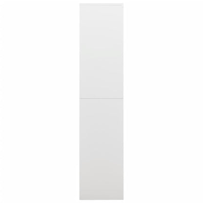 Locker Cabinet White 90x40x180 cm Steel